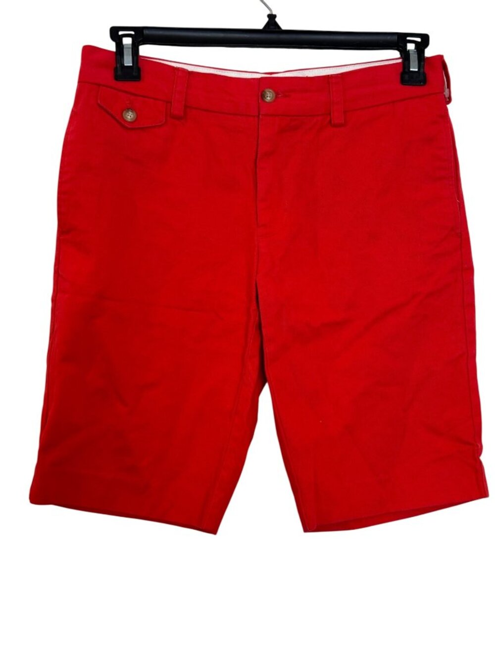 Ralph Lauren Sport Red Womens Cotton Shorts Size 6 Casual Style 11” Inseam
